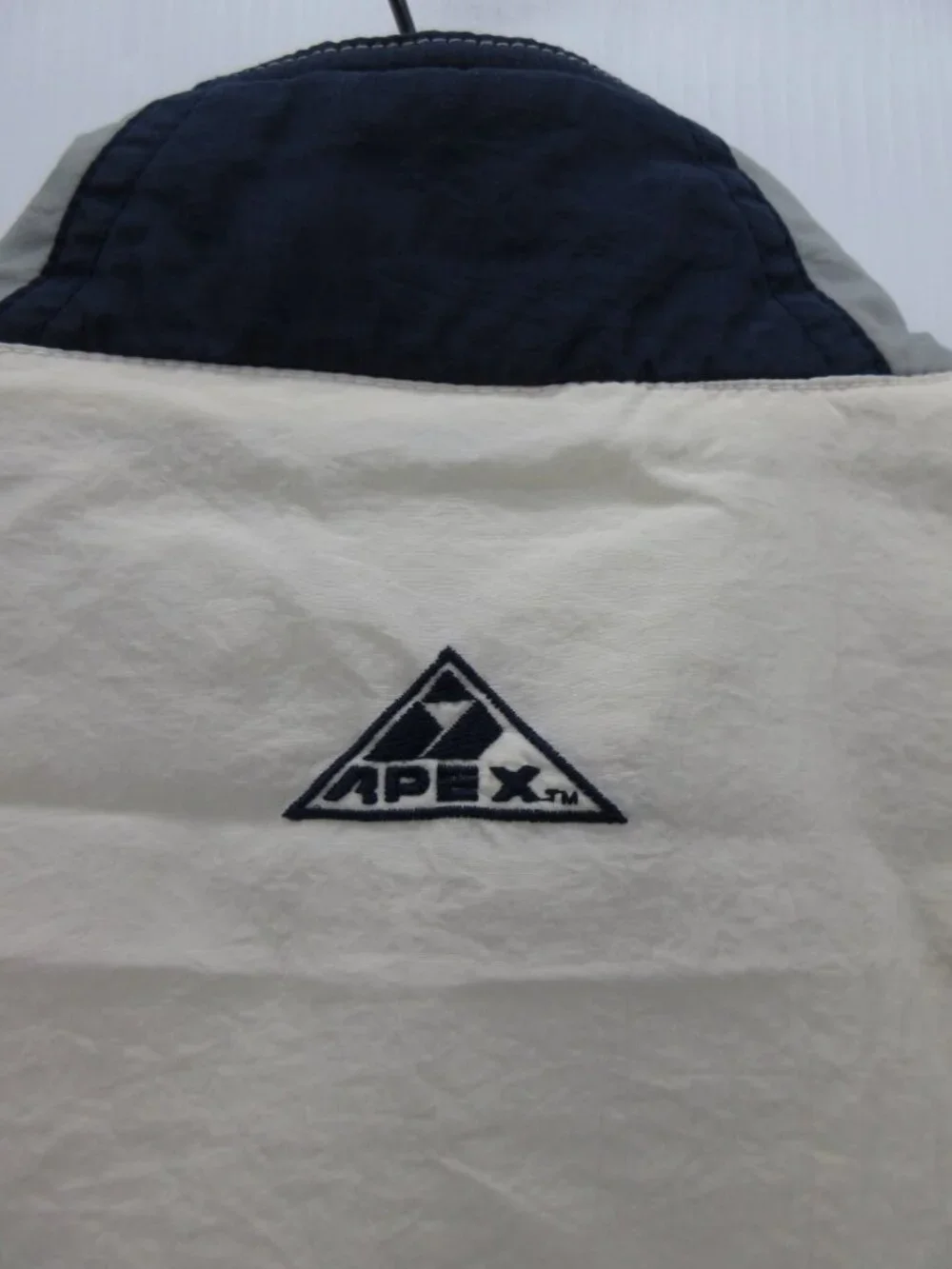 VINTAGE New York Yankees Jacket Large White Apex One Spell Out 90s *